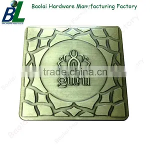 Square Shape Brushed Metal Logo Maker thumbnail-1