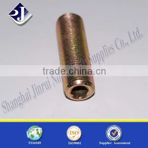 Hollow Threaded Rod Yellow Zinc Plated thumbnail-1