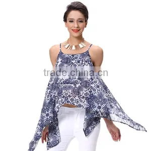 Swing Body Printed Stringer Tank Top Wholesale 100 Cotton Tank Top Women thumbnail-2