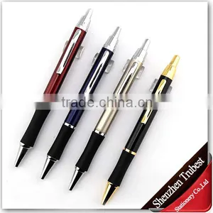 Rubber Grip Metal Spring Pen thumbnail-1