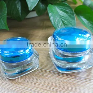 5g Square Cosmetic Container Small Plastic Cosmetic Containers Mini Acrylic Jar thumbnail-1