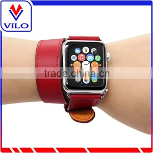 Genuine Leather Double Tour Watch Band Strap Bracelet Replacement Wrist Band for Apple Watch thumbnail-5