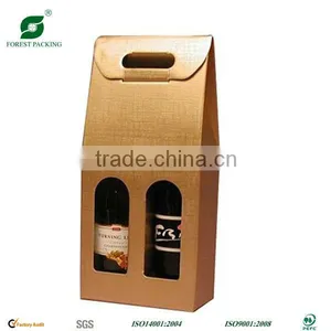 WINE TAKEAWAY PACKAGING BOX WIHT HOLE HANDLE thumbnail-1