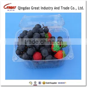 High Quality Disposable Clamshell Blister Plastic Packaging Container Punnet 1500 Gram thumbnail-1