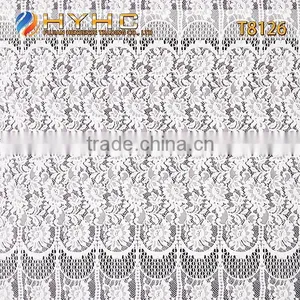High Quality 150cm Cotton/Nylon Knitted Eyelash Lace Fabric T8126 thumbnail-1