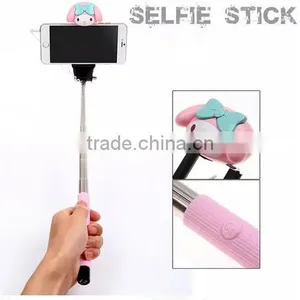 2015 Selling Best Lovely Cartoon Bluetooth Wired Selfie Stick thumbnail-5