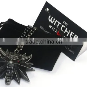 New Arrival Melone Retro The Witcher 3 Necklace With Red Eye Wolf Head Pendant Quality Choice thumbnail-5