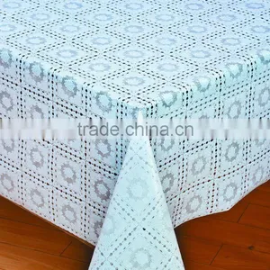 Quality Easy Wipe Vinyl Lace Table Cloth ,plastic Table Cloth thumbnail-1