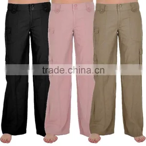 Womens Pink Cargo Pants Hot Sale thumbnail-1