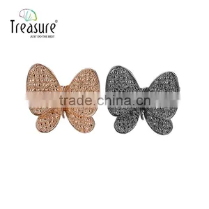 Engagement Jewelry Orange and Black Alloy Butterfly With Rhinestone Jewelry for Lady thumbnail-6