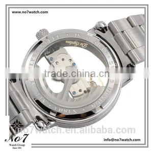 Mechanical Automatic Movement With 20 mm Stainless Steel Strap and See Through Watch thumbnail-2