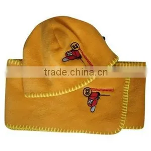 100% Polyester Fleece Hat and Scarf thumbnail-1