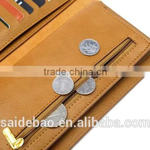 2016 Wholesale New Fashion Promition Genuine Leather Men's Wallet With Customizde Logo thumbnail-5