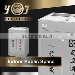 Stainless Steel Advertising Trash Bin Luxury Barrel Trash Can thumbnail-1