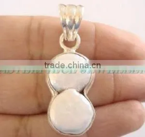 Sterling Silver Pearl. Pendant, Semiprecious Pendant, Jewellery Stores thumbnail-1