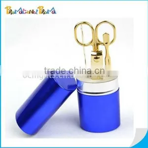 High Quality 4 in 1 Manicure Set With Aluminum Round Case for Promotion thumbnail-2