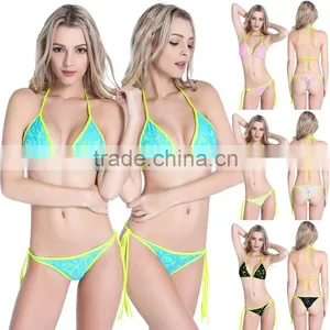 Hot Women Sexy Lace Bilayer Bandeau Bikini Beach Swimsuit Bathing Suit thumbnail-1