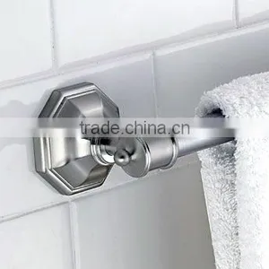 24" Brass Single Towel Bar in Brushed Nickel thumbnail-1