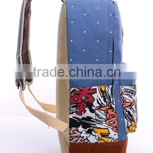New Fashion White Canvas Backpacks Wholesale thumbnail-2
