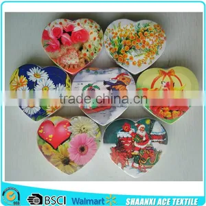 Cotton Material Romantic Heart Shape Compressed Towel Screen Printed Heart Compressed Towel Quality Choice thumbnail-1
