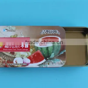 Rectangular Tinplate Metal Tin Can With Sliding Top, 10g-300g Sliding Square Tinplate Metal Tin Quality Choice thumbnail-3