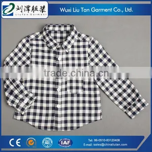Double Cloth Soft Cotton Child Clothes Plaid Shirt Boy thumbnail-2