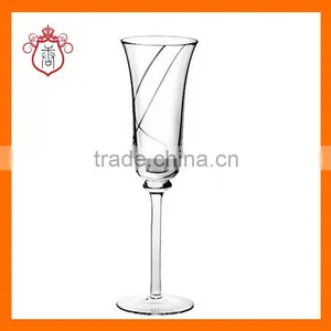 Hand Blown Champagne Tulip Glass,unique Design. thumbnail-1