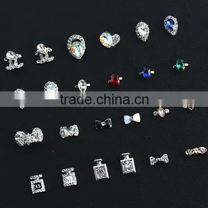 Perfume Bottle Big Stone Drop Shape Metal Jewelry for Nail Decorator thumbnail-1