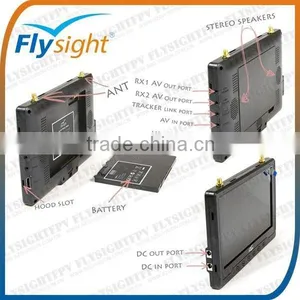 C884 5.8ghz 32ch Diversity Built-in Battery no Blue Screen 7" FPV Monitor for DJI Phantom 3 thumbnail-5
