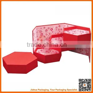High Quality Hexagon Foldable Storage Paper Box With Lid thumbnail-1