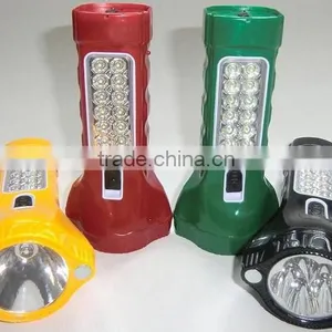Factory Derect Led Flashlight Multi-function 1W LED Torch Rechargeable Torch Flashlights With 12 Side Led Light 1912 thumbnail-1