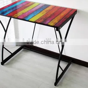 Contemporary Rainbow Computer Desk/ Stainless Steel Frame thumbnail-1