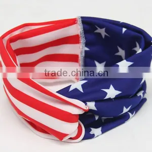 The New Baby Children's Hair Accessories National Day Flag Models Rabbit Ears Bow Cross With the New Foreign Trade thumbnail-6