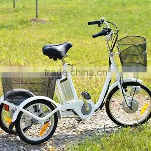 2015 Fashion Pedal Assisted Electric Tricycle With Front and Rear Baskets thumbnail-3