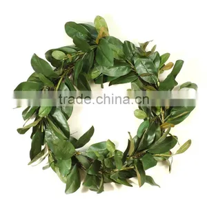 Artificial Magnolia Leaf Wreath thumbnail-1