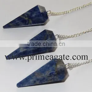 Sodalite Facetted Pendulum | Wholesale Gemstone Pendulums thumbnail-1