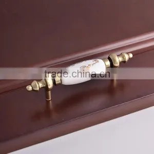 Direct From China Furniture Classical Antique Brass Porcelain Metal Cabinet India Ceramic Knobs thumbnail-5