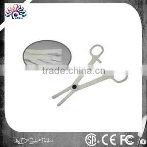 Disposable Pennington Forceps Slotted Piercing Tool For Tattoo Piercing, Disposable Slotted Pennington Forceps Plier thumbnail-1