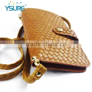 Weave Pattern PU Leather Universal Wallet Phone Case For IPhone 7 thumbnail-2