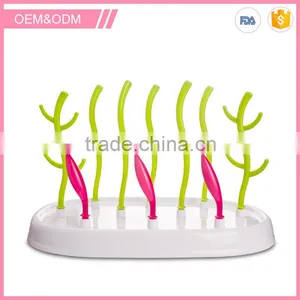 Factory in China Durable Tree Shape Food Grade Plastic Bpa Free Bottle Drying Rack thumbnail-1
