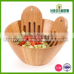 Bamboo Salad Bowl , Salad Bowl Set thumbnail-1