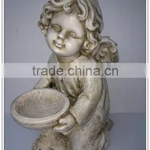 Outdoor Garden Decoration Statue, Angel Garden Statues With Garden Flower Pot thumbnail-1