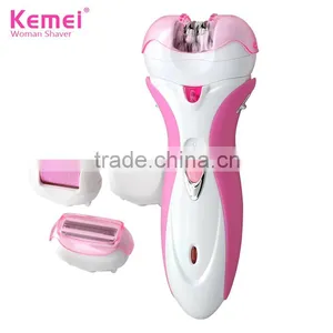 Kemei2531 New 4 in 1 Multi-function Women Shave Electric Epilator & Foot Care Callous Remover thumbnail-1