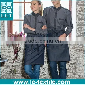 Restaurant Uniform Waitress Denim Jeans Waist Aprons With Pockets thumbnail-1