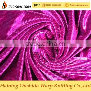 High Quality Stripe Poly/spadnex Stripe Korea Velvet Fabric for Dress, Blouse thumbnail-1
