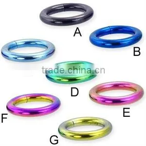 Titanium Anodized Segment Ring, Body Piercing Nose Ring Jewelry thumbnail-1