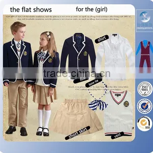 2016 White Binding Blazer Nude Trouser Skirt Check Fabric School Uniform thumbnail-2