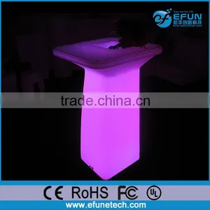 Led Light up Bar Furniture, Plastic Rgb Color Change Led Light up Cocktail Table thumbnail-4