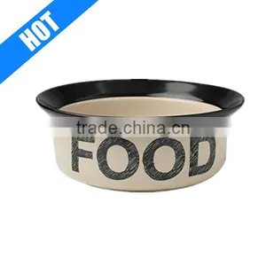Hand Crafted 6" Pet Food Bowl Made of Ceramic Porcelain thumbnail-1