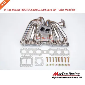 Mertop T4 TWIN SCROLL Turbo Manifold Fits Toyota 1JZ 1JZGE 1JZ JZA70 MK3 Engines thumbnail-1
